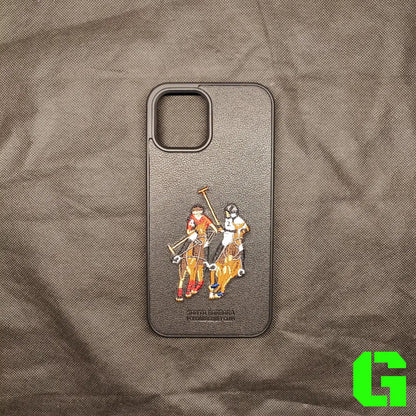 iPhone-12-Pro-Max-Santa-Barbara-Embroidered-2-Horses-Leather-Case-Black-iGadgetize_9
