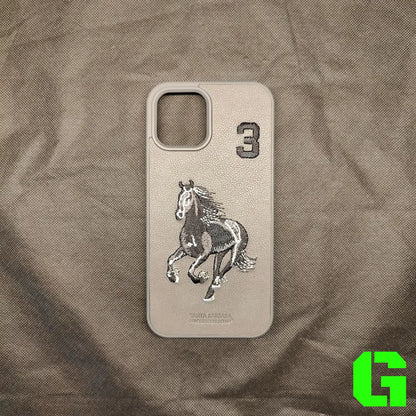 iPhone-12-Pro-Max-Santa-Barbara-Embroidered-Horse-3-Grey-Leather-Case-iGadgetize_2